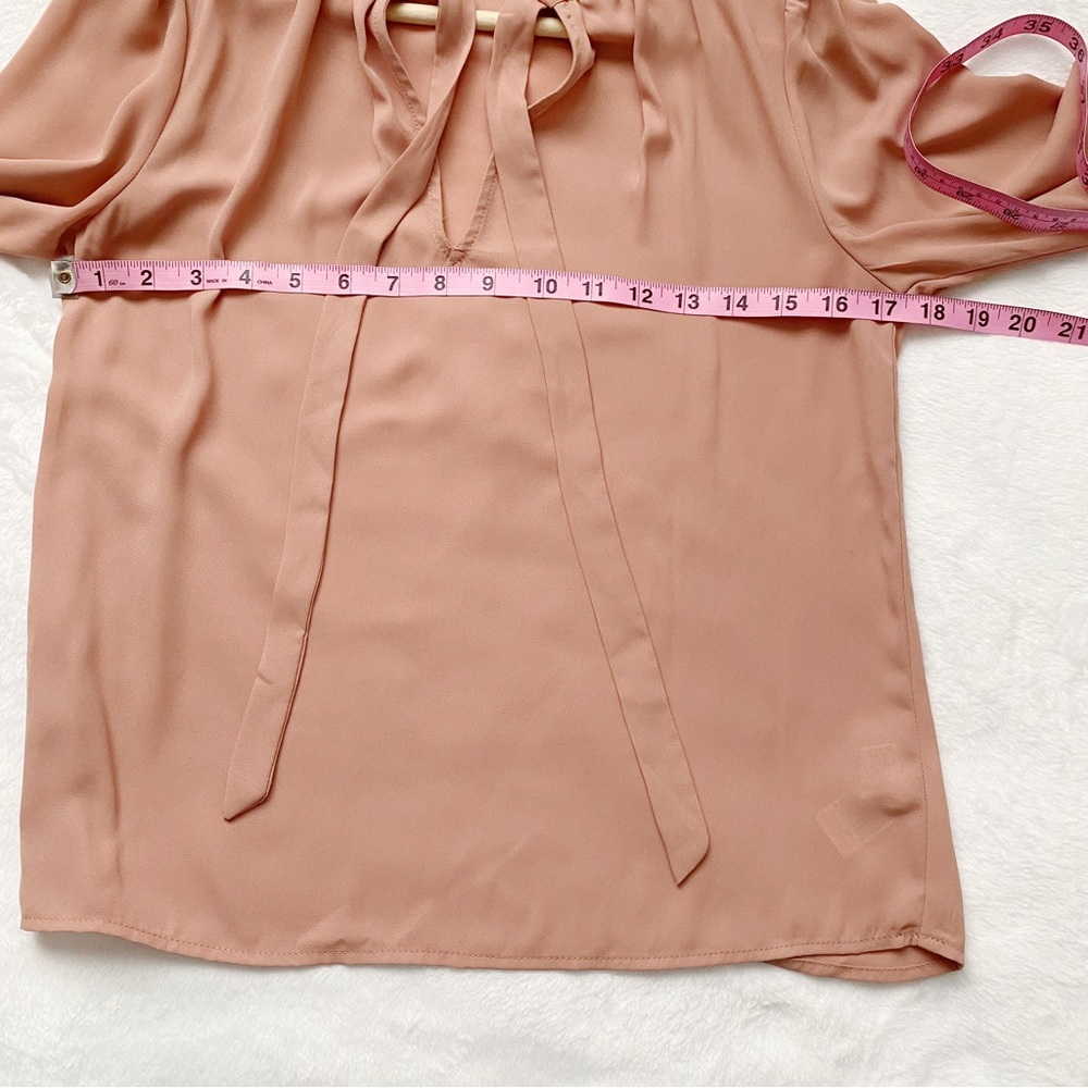 Pink Ruffled High Neck with Ties Top - Picture 3 of 9